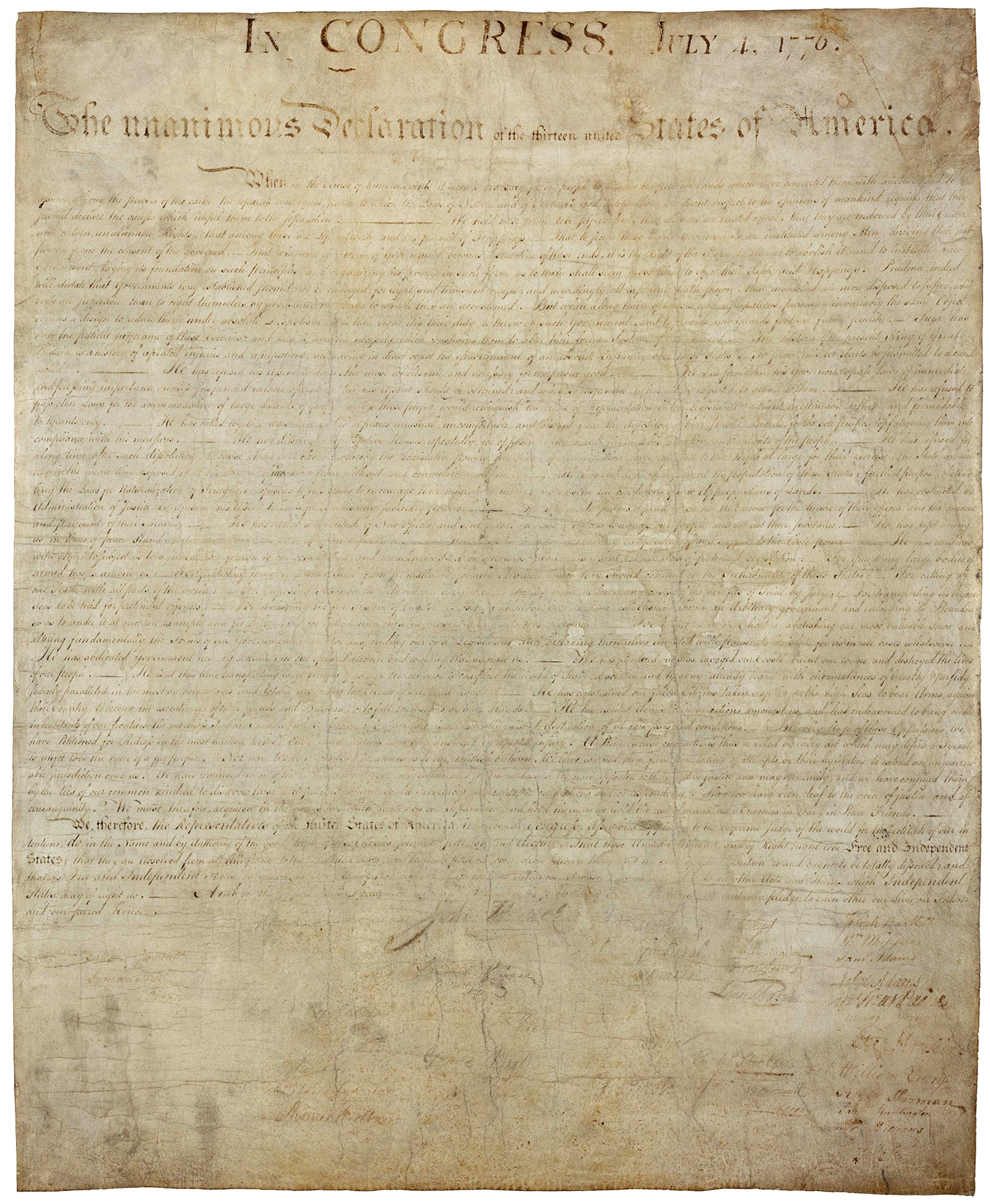 Declaration of Independence - Pg 1 Original